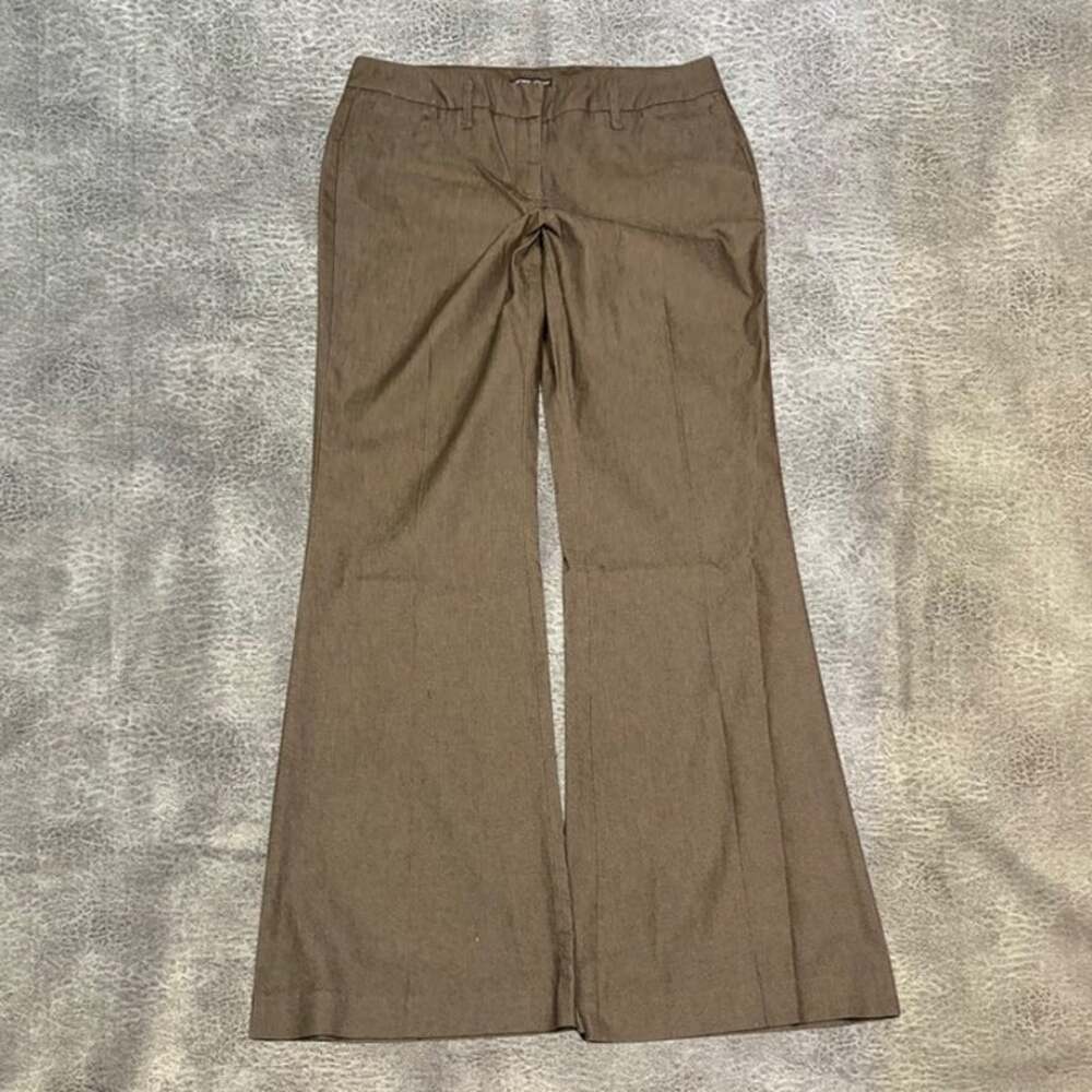 Brown Flared Tailored Trousers